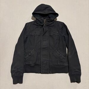 TNA Gray Military Utility Cargo Jacket Size Large Casual Streetwear Outerwear